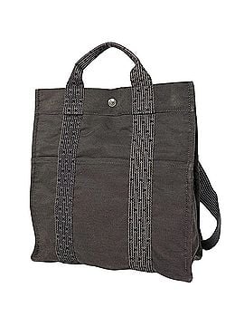 Hermès Hermes Herline Ad MM Backpack, Nylon Canvas, Gray, Women's (view 1)