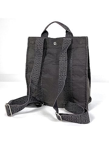 Hermès Hermes Herline Ad MM Backpack, Nylon Canvas, Gray, Women's (view 2)