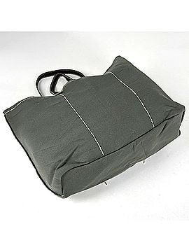 Prada Prada logo tote bag, neoprene fabric, khaki, women's. (view 2)