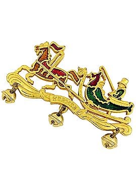 Hermès Hermes HERMES Logo Brooch GP Gold Women's (view 1)