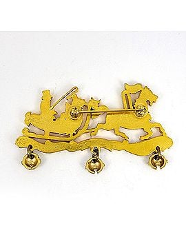 Hermès Hermes HERMES Logo Brooch GP Gold Women's (view 2)