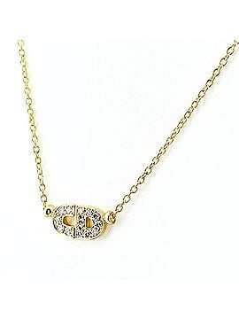 Christian Dior Christian Dior Dior Yellow Gold (YG) Pendant Necklace with Small Diamonds (750) - Women's (view 1)