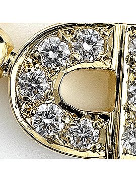 Christian Dior Christian Dior Dior Yellow Gold (YG) Pendant Necklace with Small Diamonds (750) - Women's (view 2)