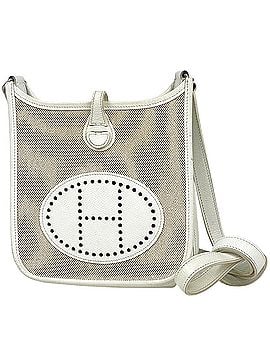 Hermès Hermes Evelyne TPM Amazon Pochette Mini Perforated Shoulder Bag, Toile H Natural White, Women's (view 1)