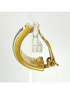 Hermès Hermes enamel earrings, GP gold, white, women's. (view 2)