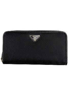Prada Prada PRADA Logo Plate Round Zip Long Wallet Nylon Nero (Black) 1ML506 Women's (view 1)