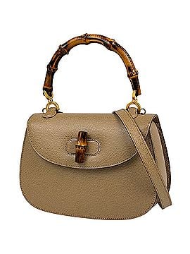 Gucci Gucci Bamboo Handbag, 2-Way, Old Gucci, 00010140188, Leather, Beige, Women's (view 1)