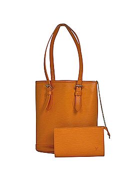 Louis Vuitton Louis Vuitton Petite Bucket Tote Bag, Epi Leather, Mandarin (Orange), M5899H, Women's (view 1)