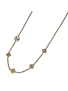 Louis Vuitton Louis Vuitton Flowerful Necklace, Monogram Flower, GP Gold, Women's (view 1)