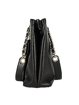 Chanel Chanel Coco Mark Chain Tote Bag, Leather, Black, Women's (view 2)