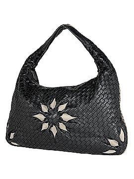 Bottega Veneta Bottega Veneta Intrecciato Shoulder Bag, Leather, Black/Beige, 115654, Women's (view 1)
