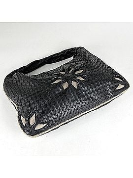 Bottega Veneta Bottega Veneta Intrecciato Shoulder Bag, Leather, Black/Beige, 115654, Women's (view 2)