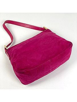 Fendi Fendi Zucca pattern shoulder bag, Mamma Baguette, suede, pink, 26325, women's. (view 2)