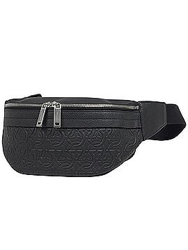 Salvatore Ferragamo Salvatore Ferragamo Gancini pattern waist bag/body bag, leather, black, women's. (view 1)