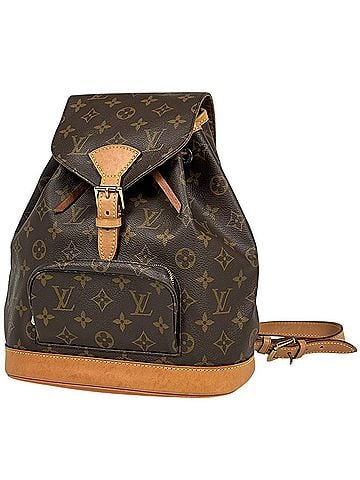 Louis Vuitton Louis Vuitton Montsouris MM Backpack, Monogram Brown, M51136, Women's (view 1)