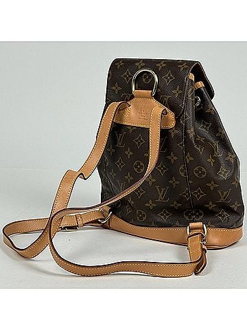 Louis Vuitton Louis Vuitton Montsouris MM Backpack, Monogram Brown, M51136, Women's (view 2)