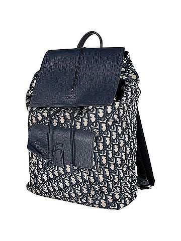 Christian Dior Christian Dior Oblique Trotter Pattern Backpack, Daypack, Nylon, Navy, Men's (view 1)