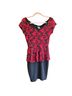 Sheinside Floral Red Black Cocktail Dress Size M - photo 1