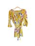 Sweet Wanderer Yellow Floral Wrap Dress Romper - photo 1