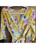 Sweet Wanderer Yellow Floral Wrap Dress Romper - photo 5