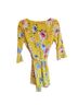 Sweet Wanderer Yellow Floral Wrap Dress Romper - photo 2