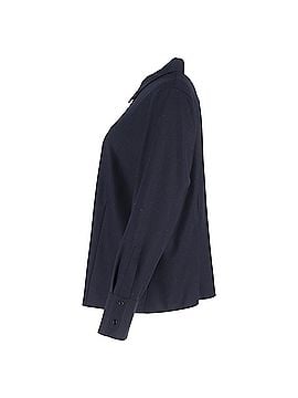 AKRIS Akris Long Sleeve Shirt in Black Wool (view 2)