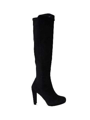 Stuart Weitzman Stuart Weitzman Hiline Knee-High Boots in Black Suede (view 1)
