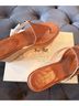 Coach 100% Leather Solid Brown Wedges Size 10 - photo 4