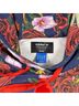 Adidas 100% Polyester Floral Blue Red Pullover Hoodie Size S - photo 3