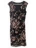 metaphor Floral Black Pink White Casual Dress Size 12 - photo 1