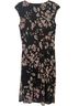metaphor Floral Black Pink White Casual Dress Size 12 - photo 2