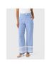 Hunter Bell Graphic Blue White Casual Pants Size 2 - photo 5