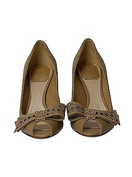 Christian Dior Dior Peeptoe Pumps with Ribbon in Beige Clair Leather (view 2)