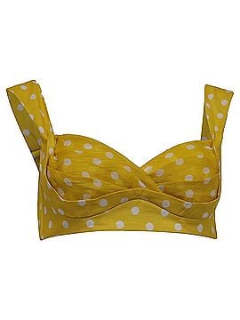 Zimmermann Zimmermann Polka Dot Bralette Top in Yellow Linen (view 1)