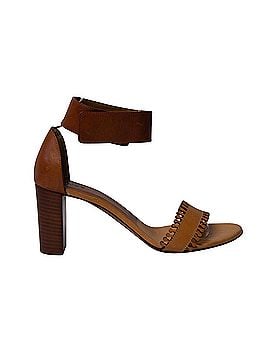 Chloé Chloe Ankle Open Toe Block Sandals in Brown Tan Leather (view 1)