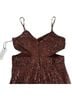 Saylor Solid Brown Cocktail Dress Size L - photo 6