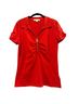 Michael Kors Red Short Sleeve Button-Down Shirt Size S - photo 1