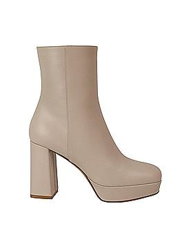 Gianvito Rossi Gianvito Rossi Daisen Platform Boots in Beige Leather (view 1)