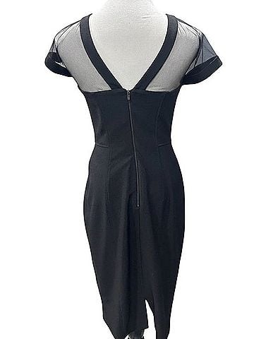 Maggy London Illusion Mesh Sheath Dress Cocktail Dress (view 2)