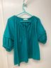 Ulla Johnson 100% Cotton Teal Short Sleeve Blouse Size 10 - photo 6