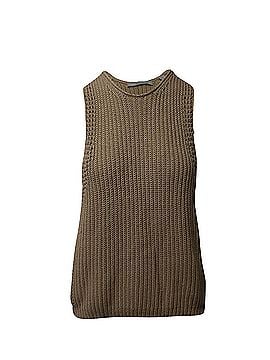 Vince. Vince Waffle Stitch Knit Top in Beige Cotton (view 1)