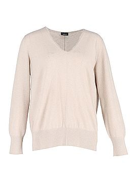AKRIS Akris V-Neck Jumper in Beige Wool (view 1)