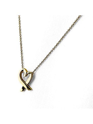Tiffany & Co. Tiffany &amp; Co. Loving Heart Necklace, YG Yellow Gold 750 Women's (view 1)
