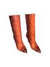 Katy Perry Snake Print Multi Color Orange Brown Boots Size 9 1/2 - photo 2