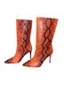 Katy Perry Snake Print Multi Color Orange Brown Boots Size 9 1/2 - photo 1