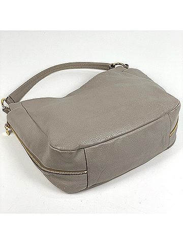 Prada Prada PRADA Logo Shoulder Bag Leather Gray Women's (view 2)