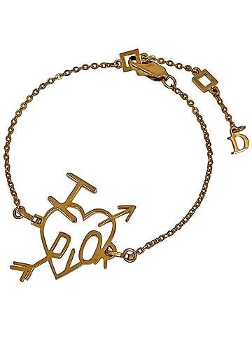 Christian Dior Christian Dior Heart Arrow Bracelet GP Gold Women's (view 1)