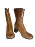 Steve Madden 100% Leather Solid Brown Ankle Boots Size 9 1/2 - photo 1