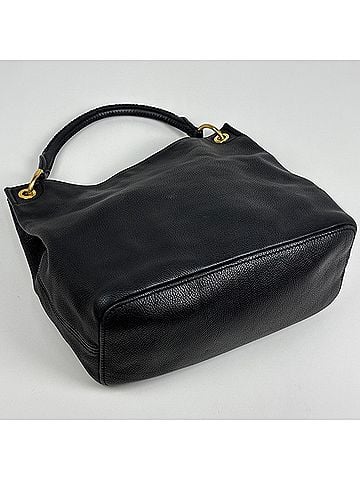 Prada Prada PRADA Logo Shoulder Bag Leather Nero (Black) Women's (view 2)