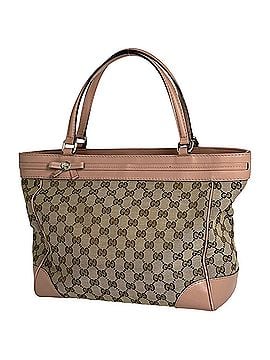 Gucci Gucci GG pattern tote bag, Mayfair, ribbon design, canvas, beige/pink beige, 257061, women's. (view 1)